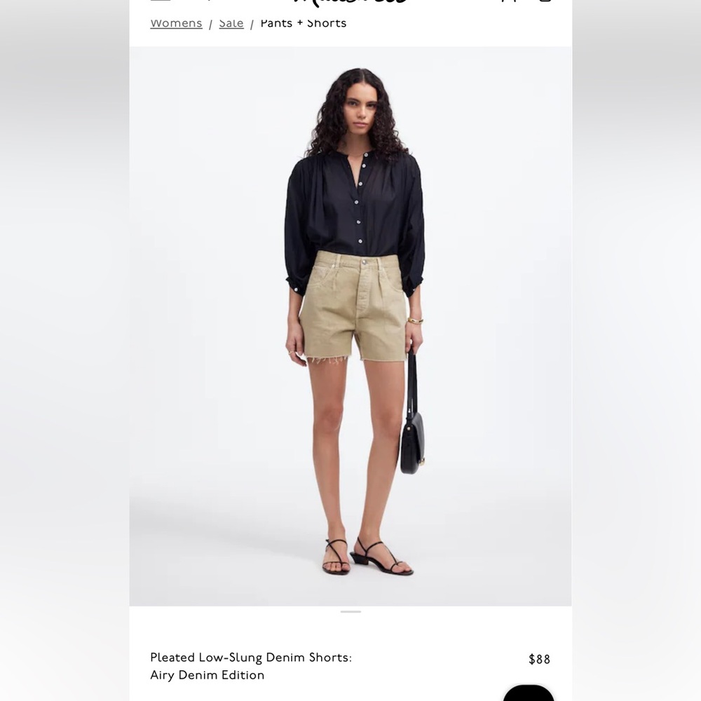 Madewell Pleated Shorts